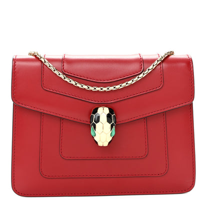 Bulgari Calfskin Serpenti Forever Crossbody Bag Red 1 of 10