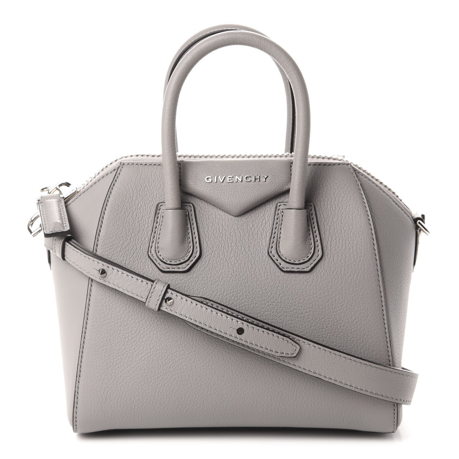 Givenchy Sugar Goatskin Mini Antigona Pearl Grey 1 of 10