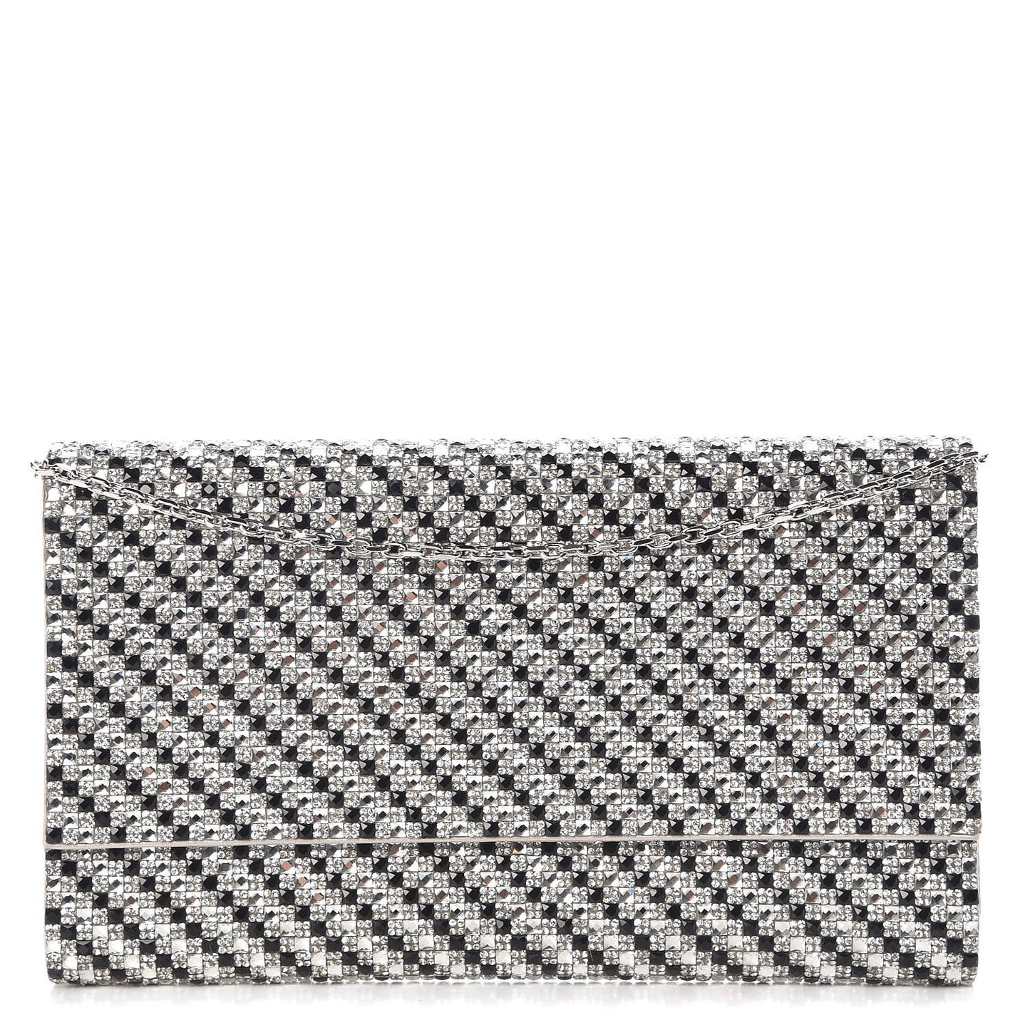 Swarovski Crystal Ritz Fizz Clutch Silver Black