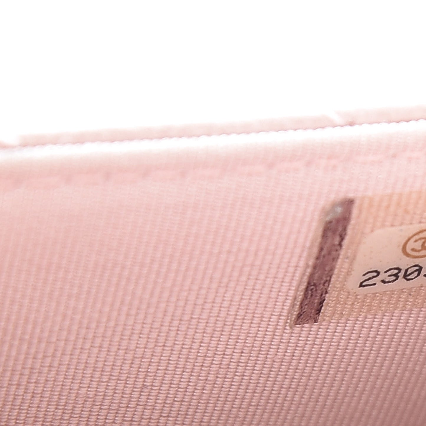 Calfskin Chevron Quilted Wallet On Chain WOC Pink