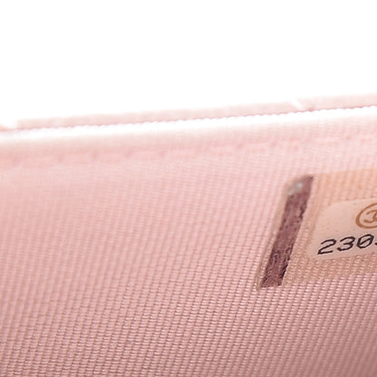 Chanel Calfskin Chevron Quilted Wallet On Chain WOC Pink 8 of 10