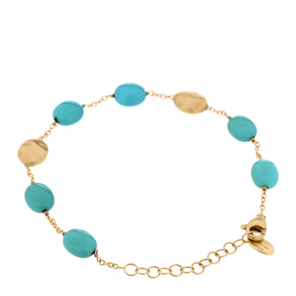Marco Bicego 18K Yellow Gold Siviglia Turquoise Bracelet 2 of 4