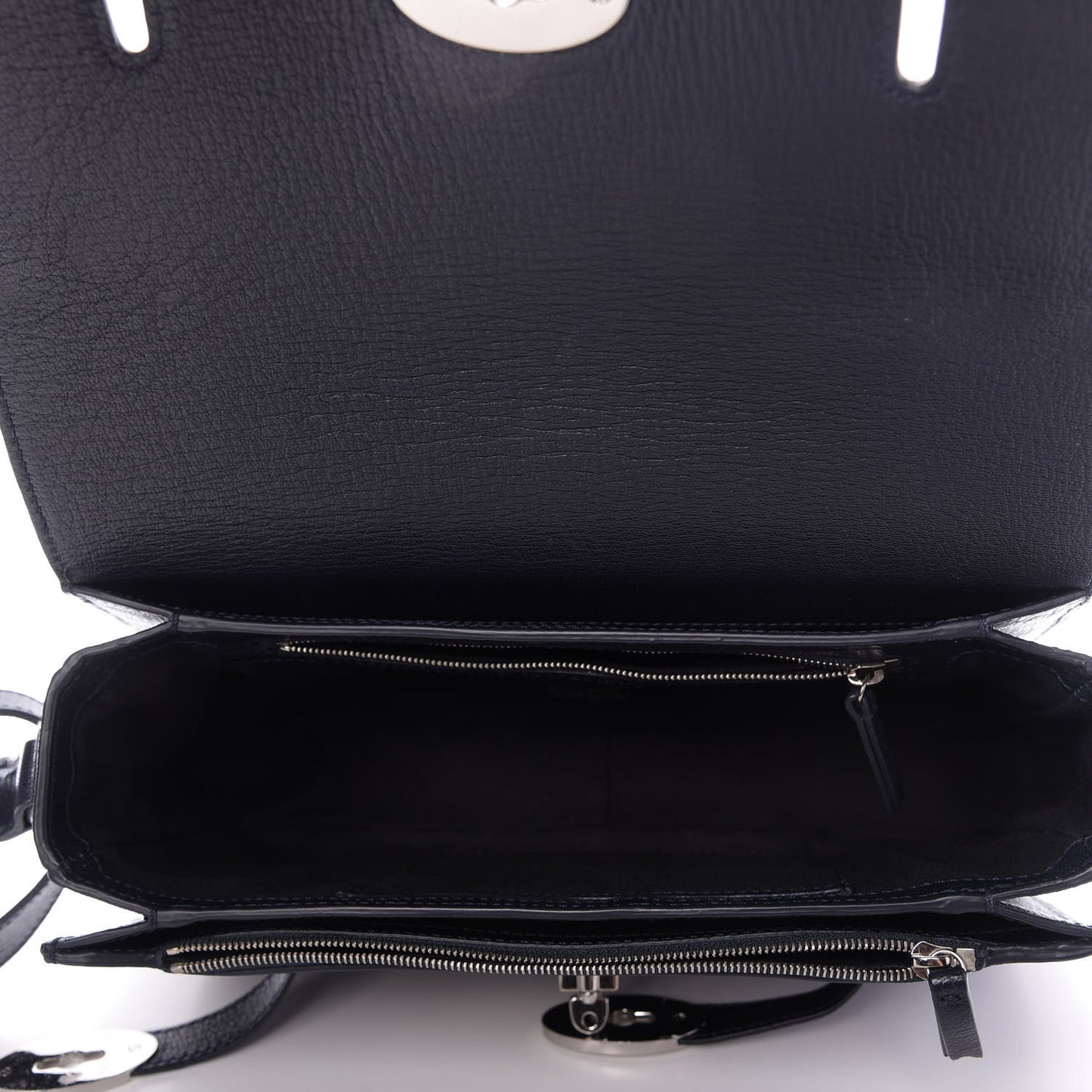 Shiny Goatskin Bayswater Shoulder Bag Midnight