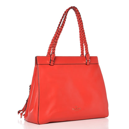 Valentino Garavani Vitello Lace Demetra Satchel Coral 3 of 10