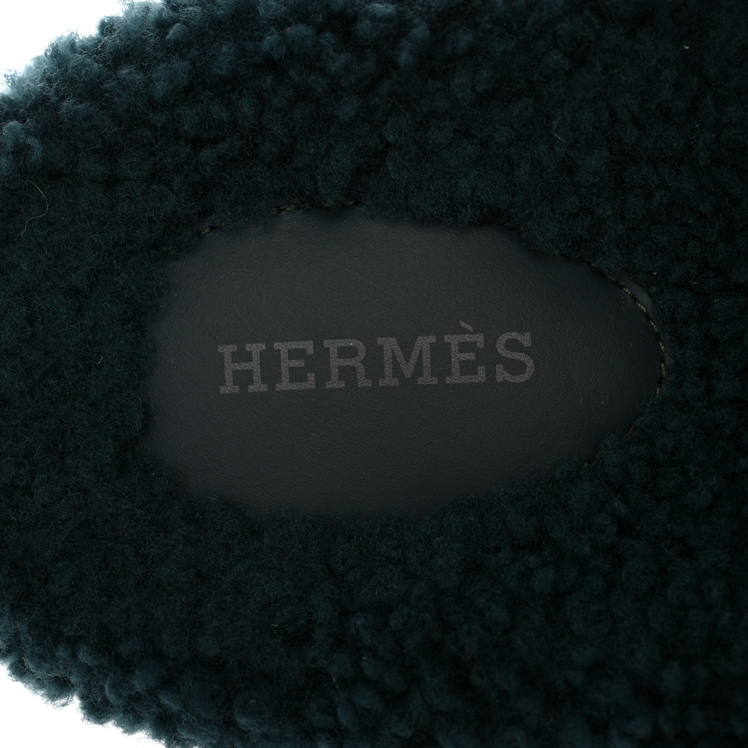 Hermes Woolskin Womens Chypre Sandals 38 Vert Anglais 7 of 9