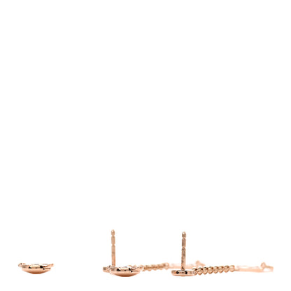 Hermes 18K Rose Gold Diamond Gambade Earrings 3 of 7