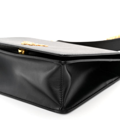 Prada Saffiano Soft Calfskin Chain Crossbody Bag Black 8 of 8