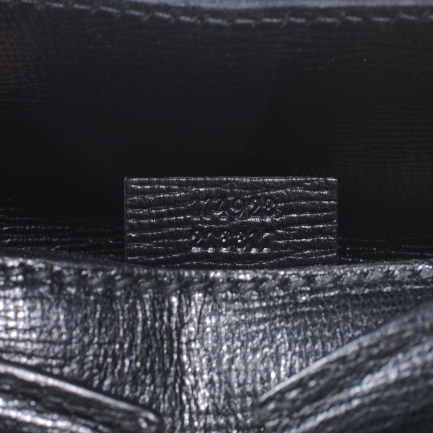 Leather Horsebit Clutch Bag Black