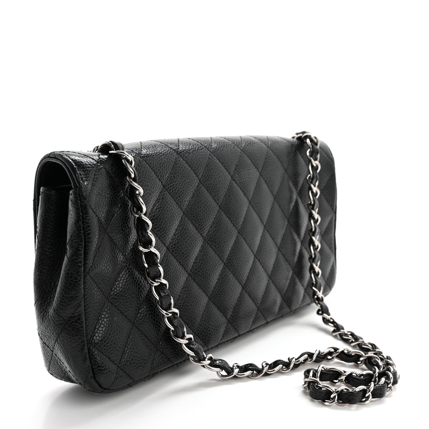 Caviar Quilted East West Flap Black