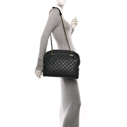 Chanel Lambskin Quilted Camera Case Black 2 of 11