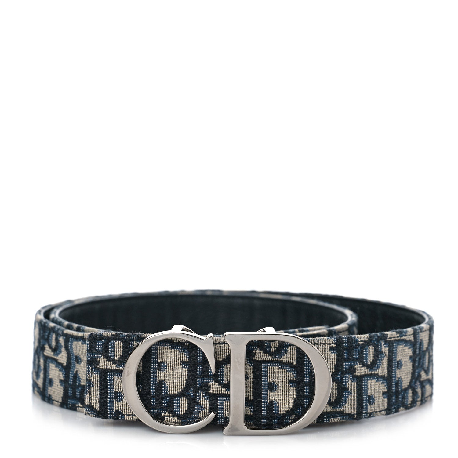 Christian Dior Oblique 35mm Belt 95 38 Blue Multi 1 of 5