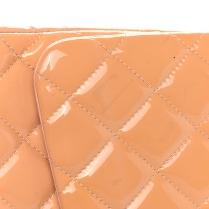 Chanel Patent Quilted Jumbo Double Flap Light Pink 10 of 17