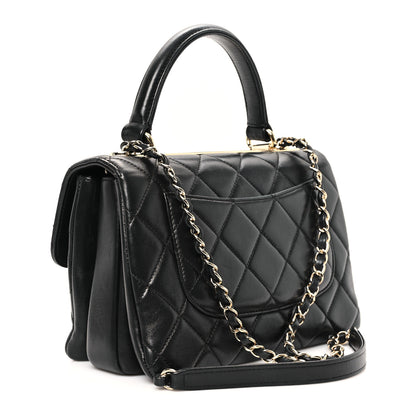 Chanel Lambskin Quilted Small Trendy CC Dual Handle Flap Bag Black 3 of 11