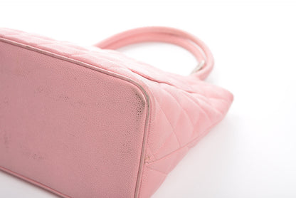 Chanel Caviar Quilted Medallion Tote Light Pink 17 of 20