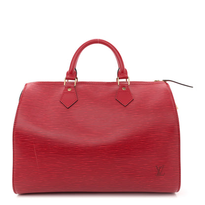 Louis Vuitton Epi Speedy 30 Castillan Red 1 of 15