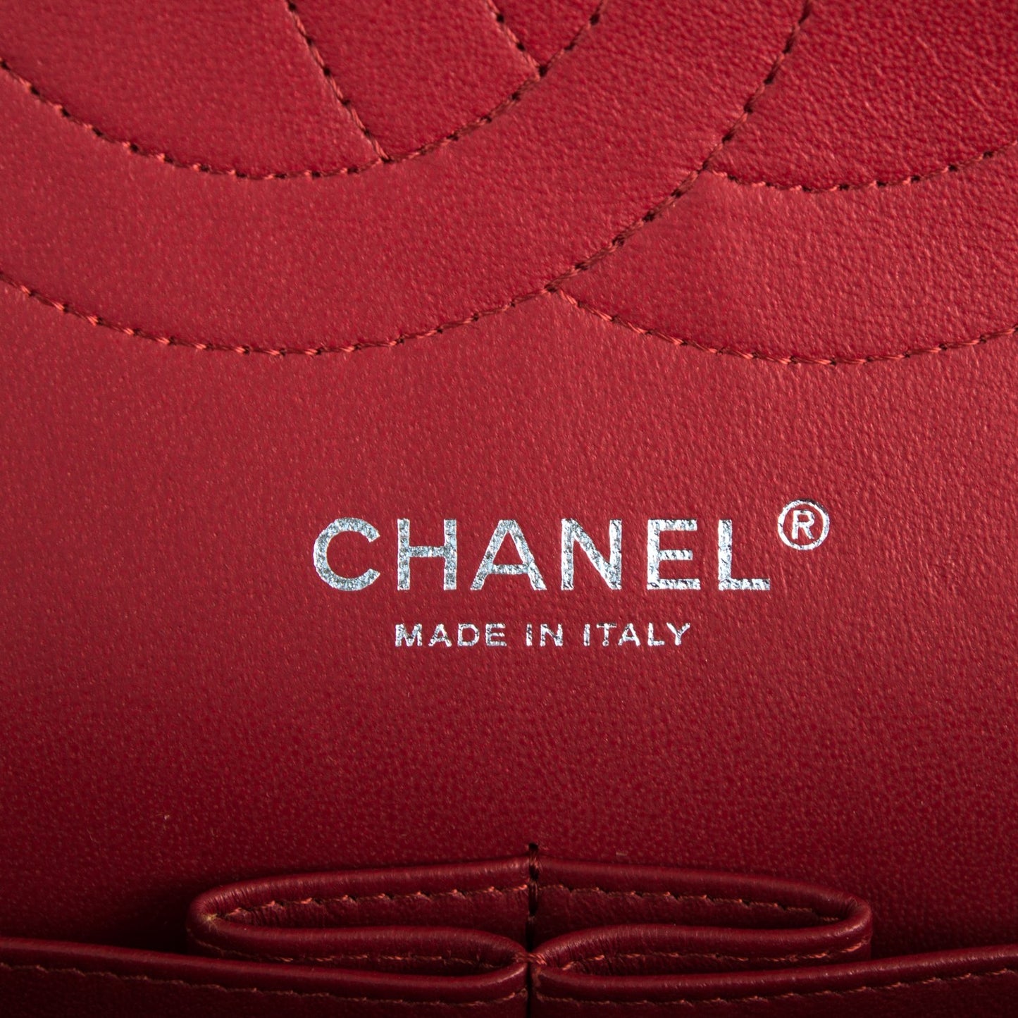 Caviar Quilted Jumbo Double Flap Dark Red