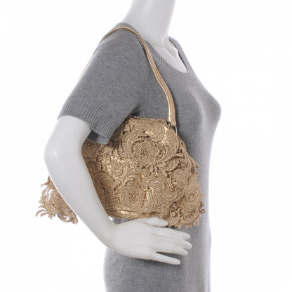 Prada Lace Pizzo S Shoulder Bag Gold 2 of 7
