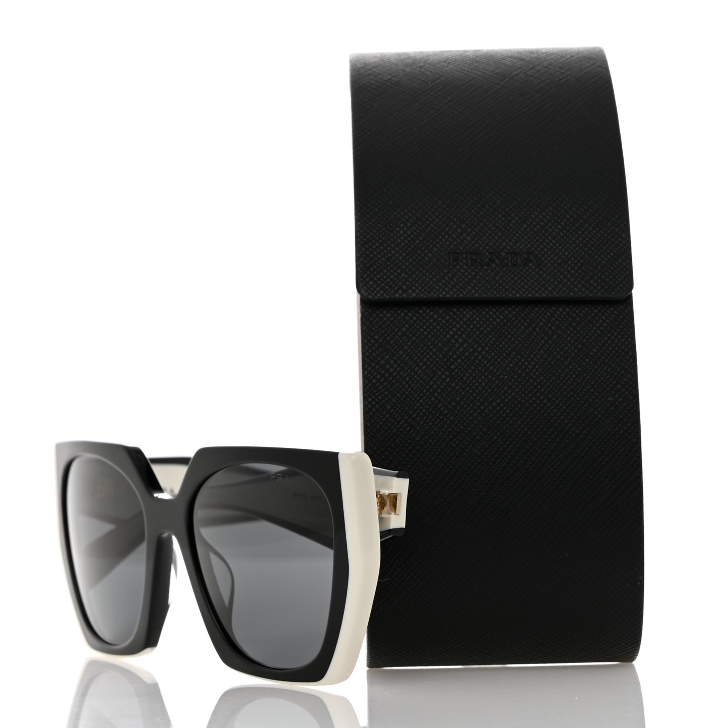 Acetate Sunglasses SPR 15W Black White