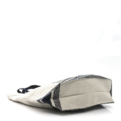 Christian Dior Canvas Print Cruise Tote Ivory Black 4 of 9