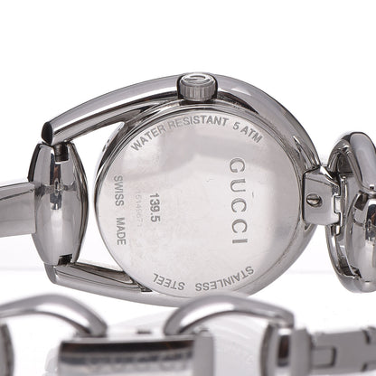 Gucci Stainless Steel Diamond Pave Mother of Pearl 28mm Horsebit Quartz Watch 5 of 7