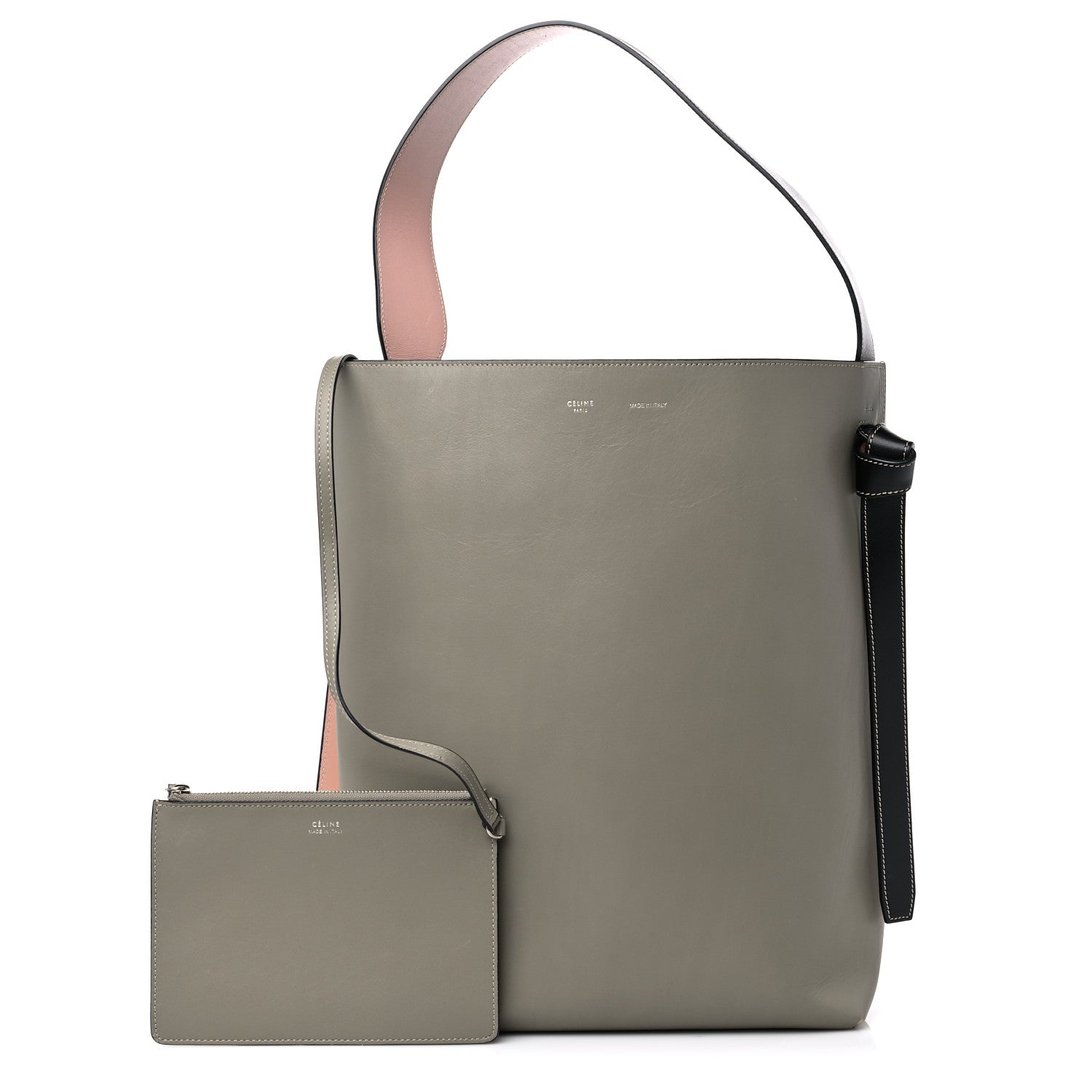Celine Shiny Smooth Calfskin Small Twisted Cabas Light Khaki Cream 1 of 13