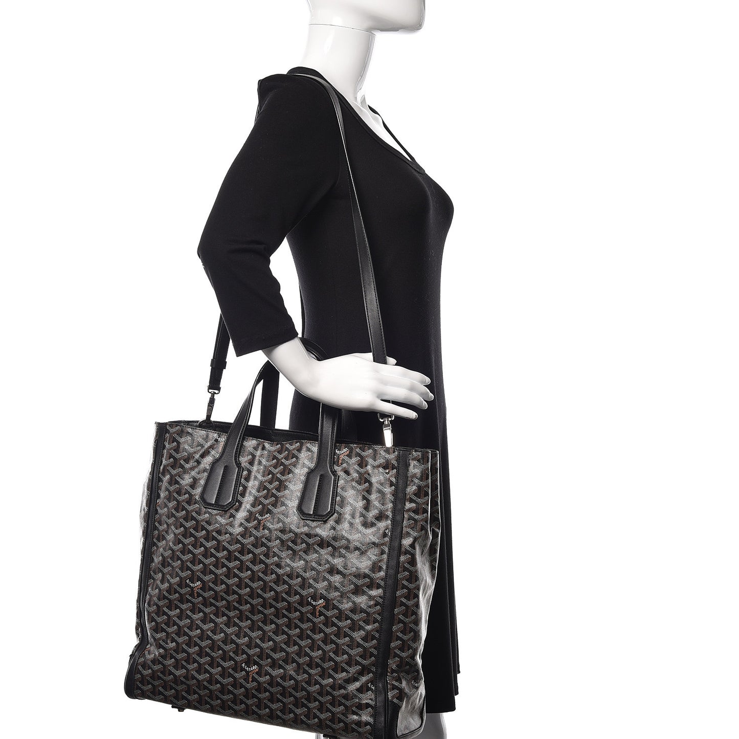 Goyardine Voltaire Tote Black