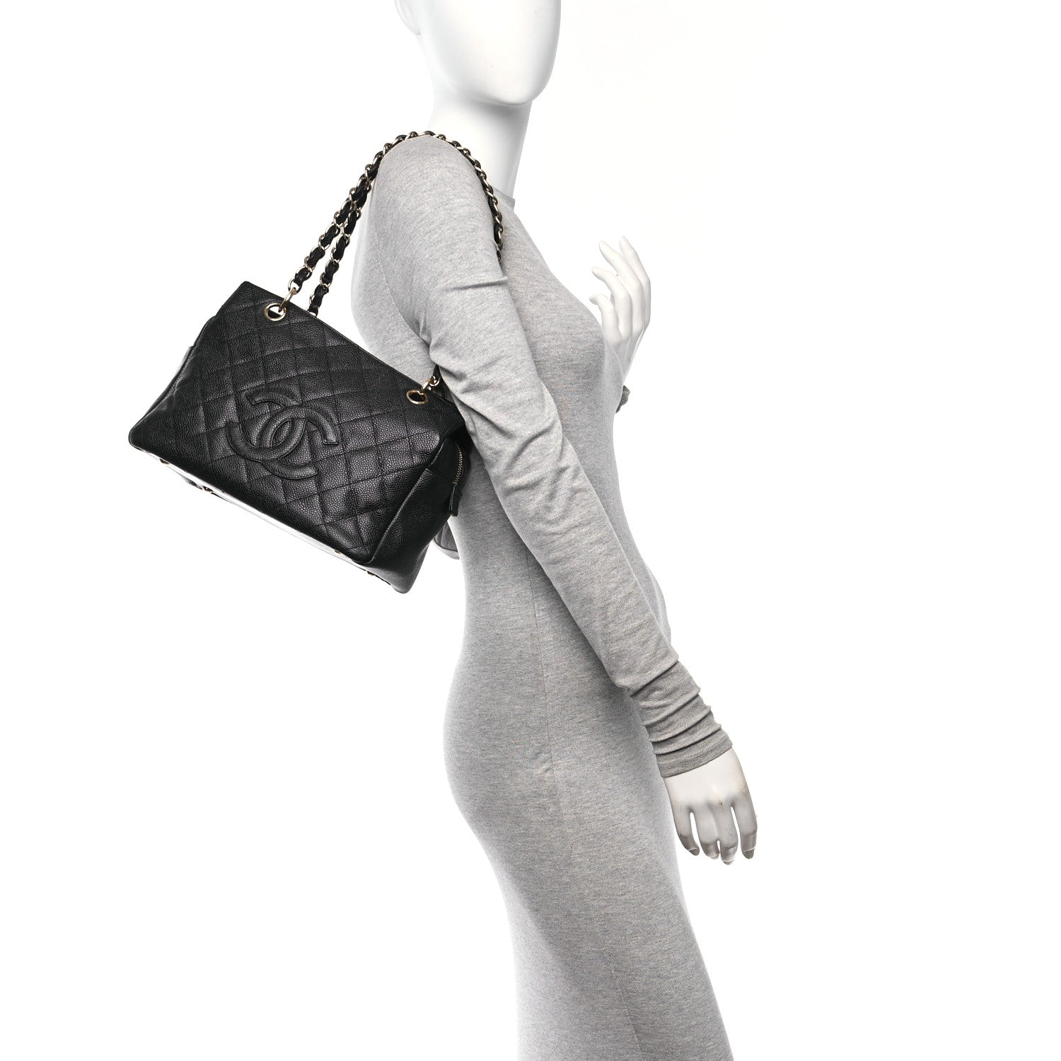 Chanel Caviar Quilted Petit Timeless Tote PTT Black 2 of 10