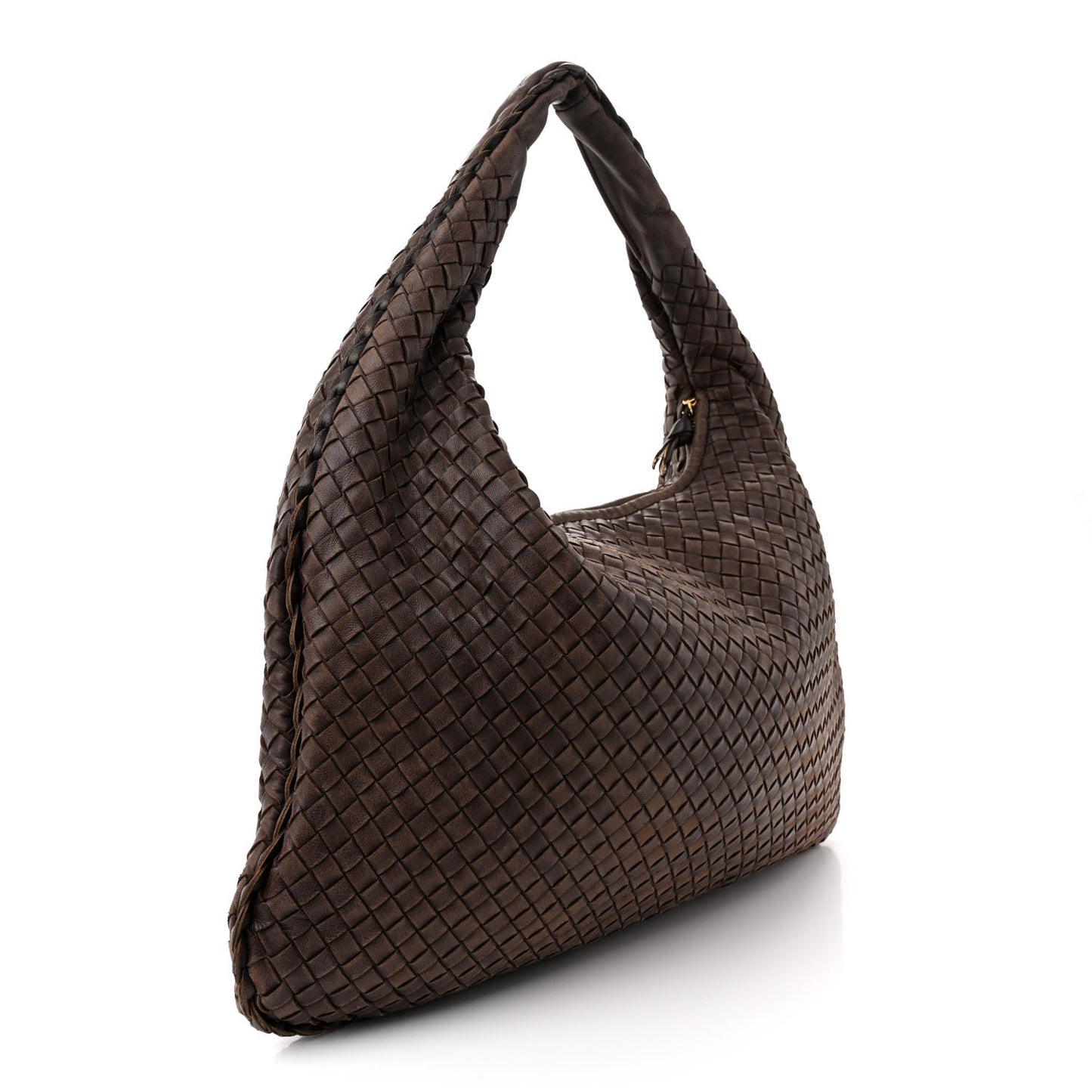Nappa Intrecciato Large Veneta Hobo Ebano