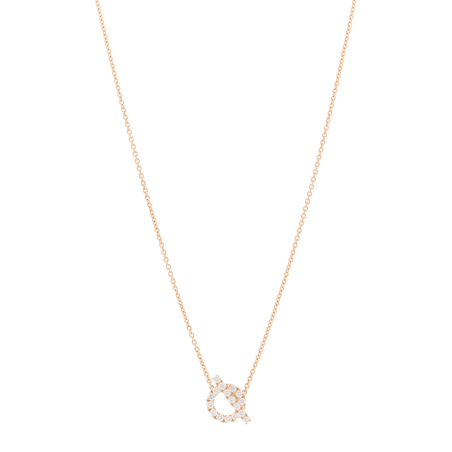 18K Rose Gold Diamond Finesse Pendant Necklace