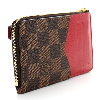 Louis Vuitton Damier Ebene Recto Verso Card Holder Red 3 of 8