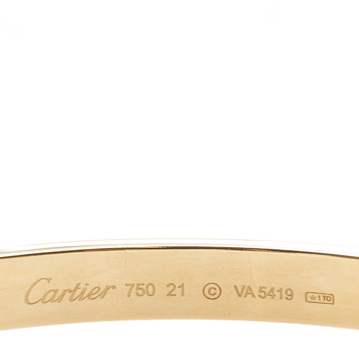 18K Yellow Gold LOVE Bracelet 21