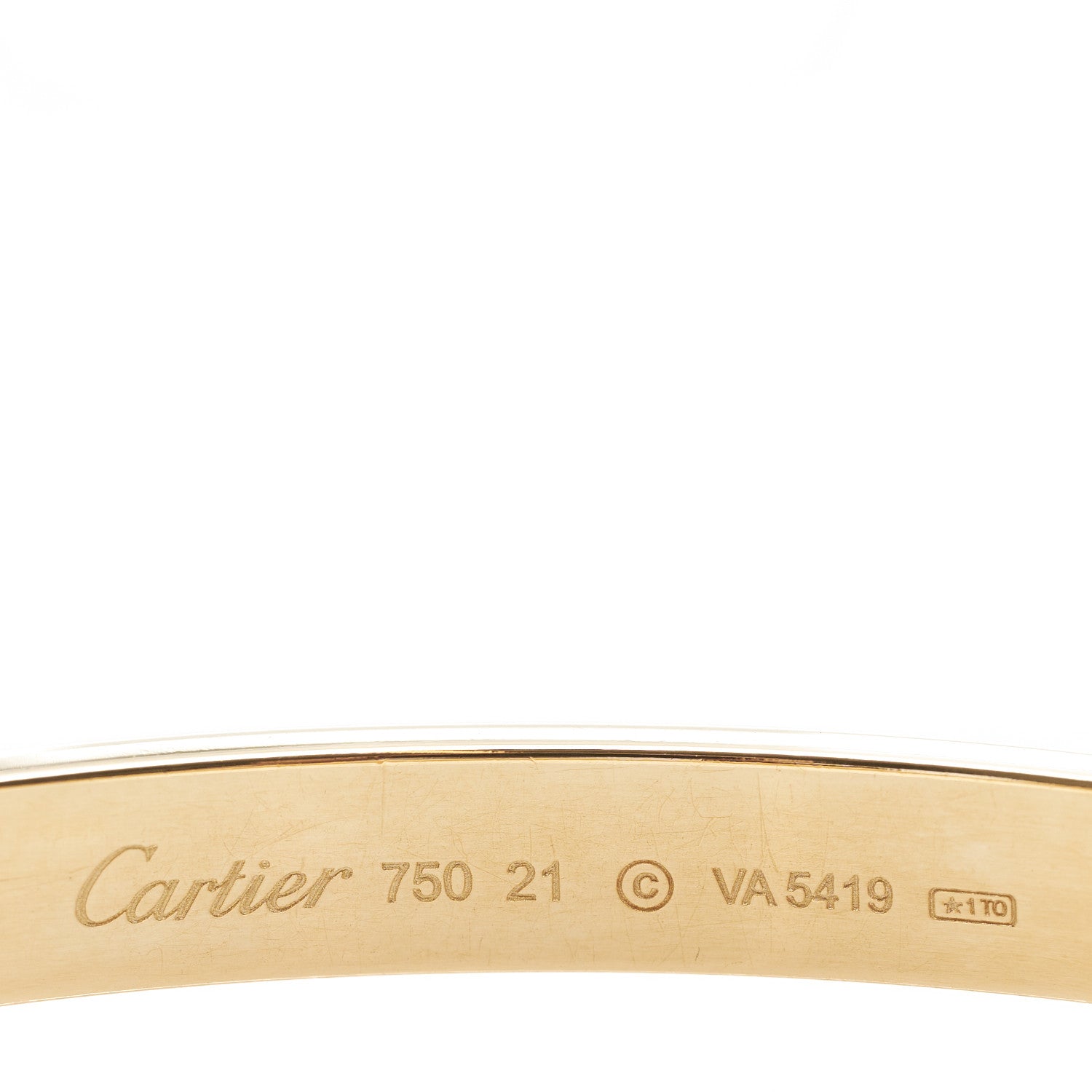Cartier 18K Yellow Gold LOVE Bracelet 21 3 of 6