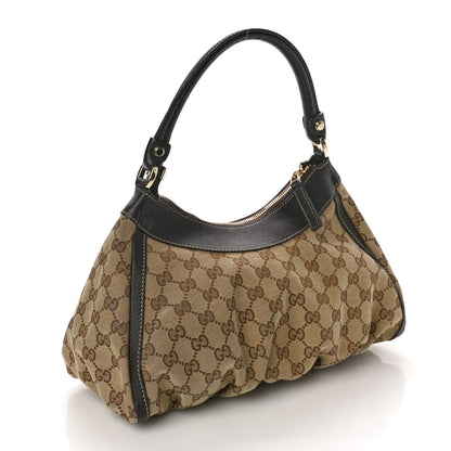Gucci Monogram Medium D Gold Ring Hobo Dark Brown 3 of 10