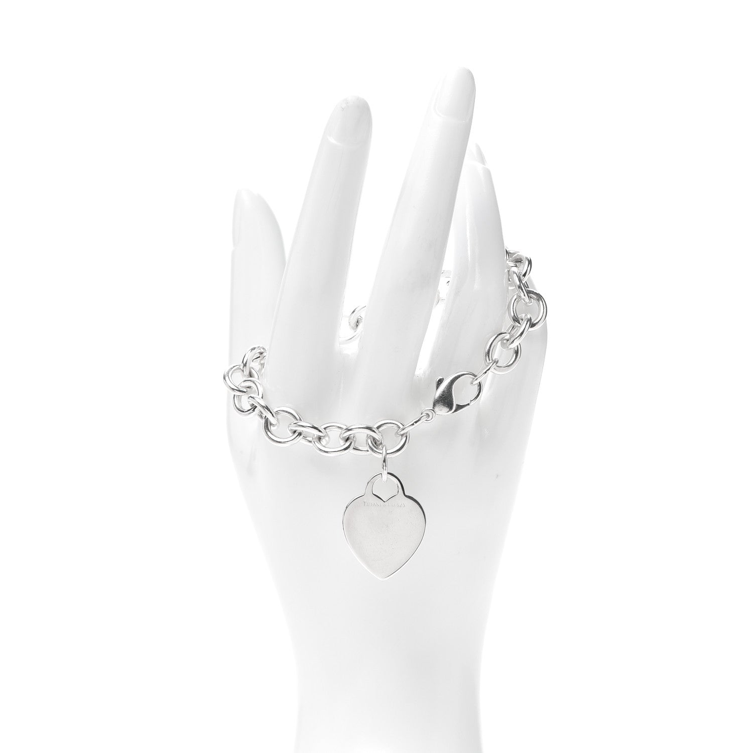 Tiffany Sterling Silver Heart Tag Charm Bracelet 2 of 3