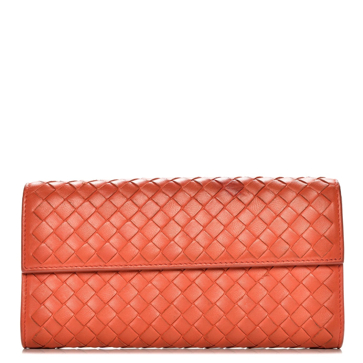 Nappa Intrecciato Continental Flap Wallet Magma