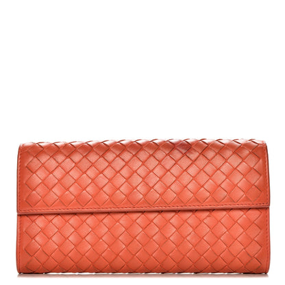 Bottega Veneta Nappa Intrecciato Continental Flap Wallet Magma 1 of 12