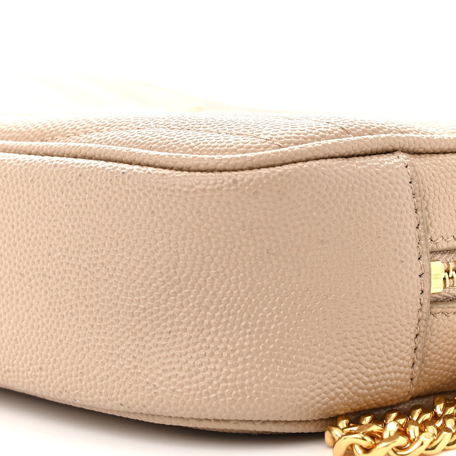 Saint Laurent Grain De Poudre Matelasse Monogram Mini Lou Camera Bag Dark Beige 10 of 13