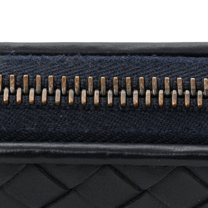 Bottega Veneta Nappa Intrecciato Zip Around Wallet Blue 7 of 8
