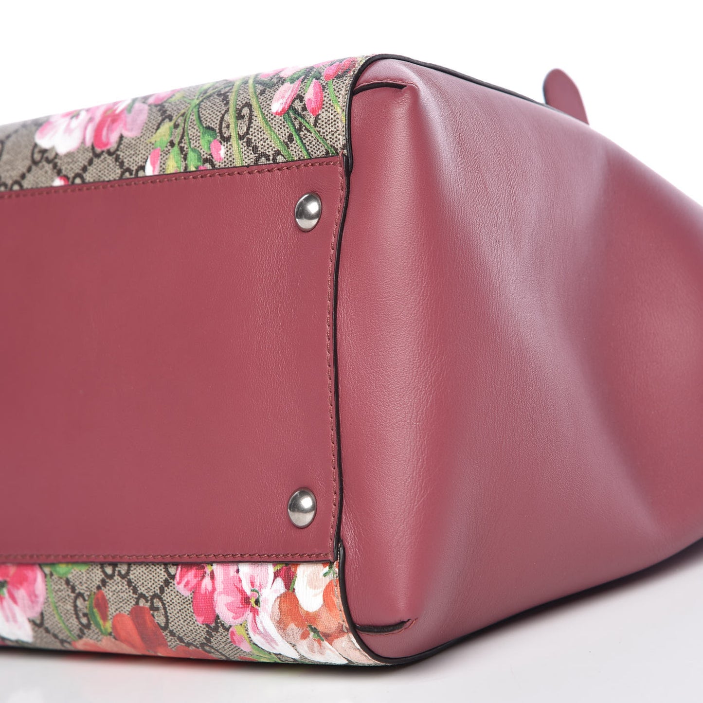 Soft GG Supreme Monogram Blooms Top Handle Bag Beige Multicolor Dry Rose