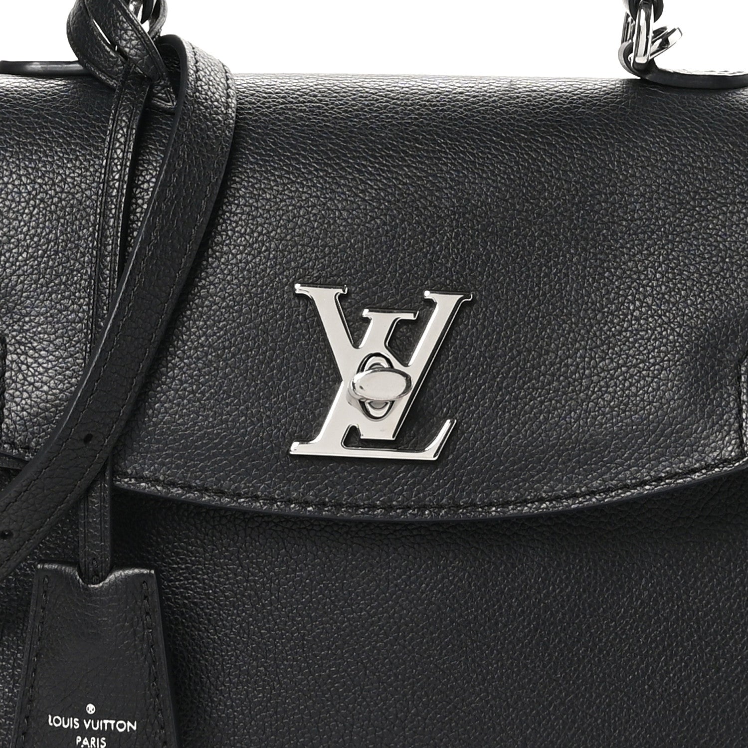 Louis Vuitton Calfskin Lockme Ever BB Black 7 of 10