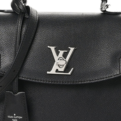 Louis Vuitton Calfskin Lockme Ever BB Black 7 of 10