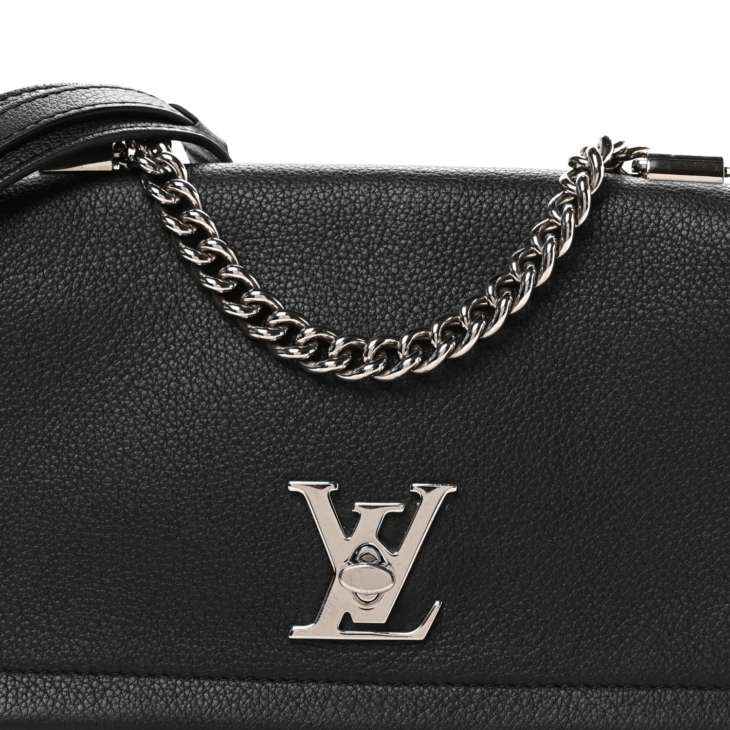 Louis Vuitton Calfskin Lockme II Chain Bag BB Black 8 of 10
