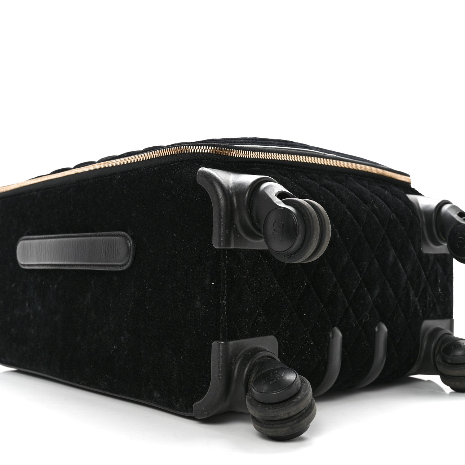 Chanel Suede Quilted Coco Case Trolley Black 7 of 12