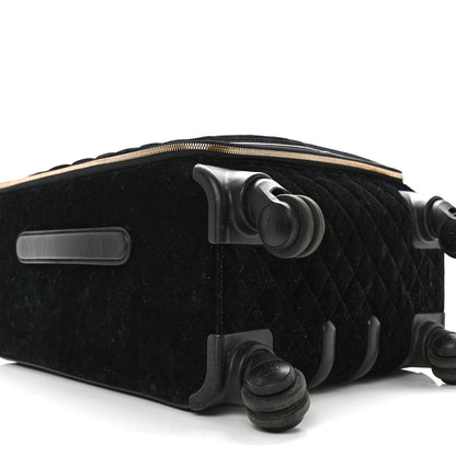 Chanel Suede Quilted Coco Case Trolley Black 7 of 12