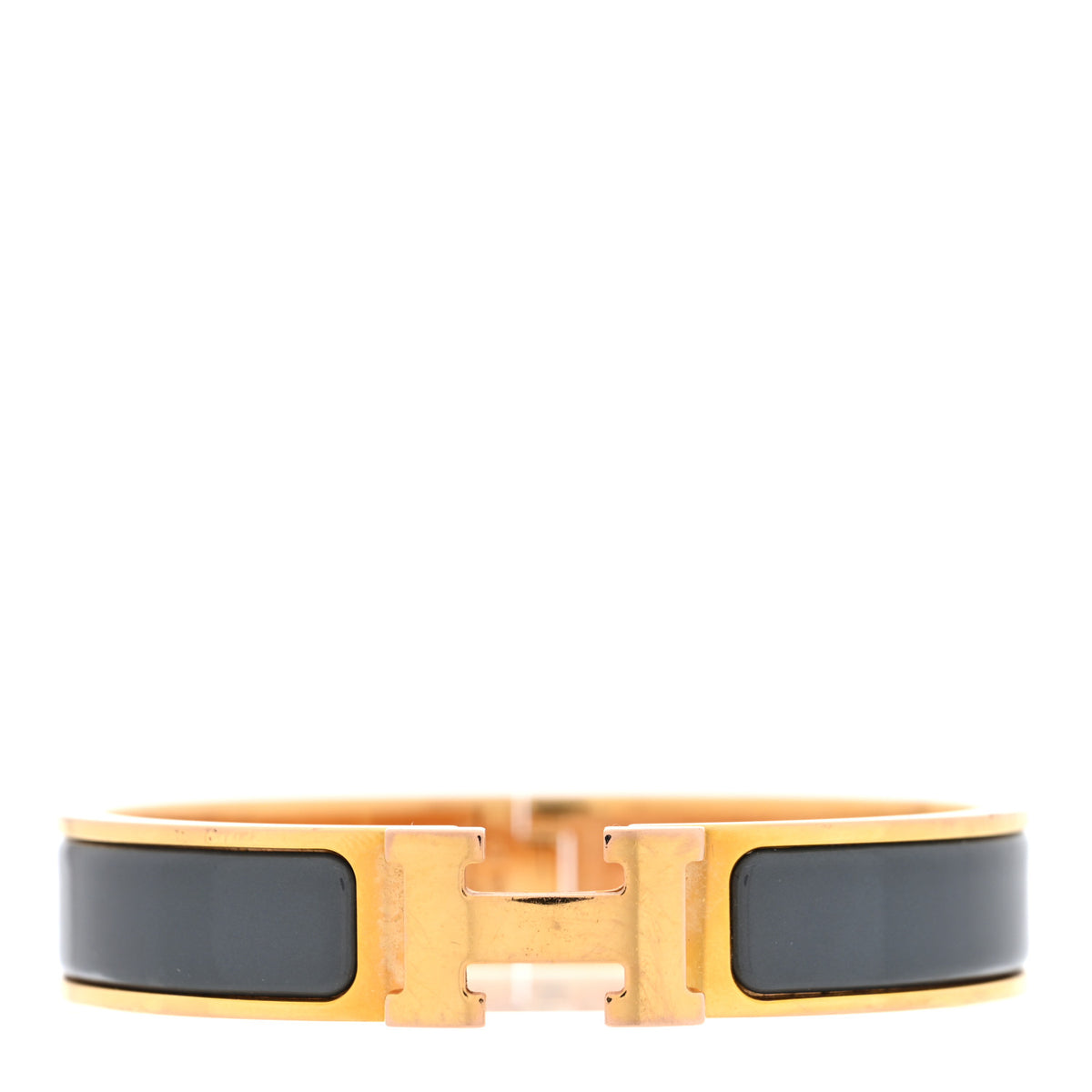 Hermes Enamel Narrow Clic Clac H Bracelet PM Ardoise 1 of 5