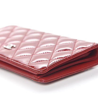Chanel Patent Calfskin Quilted Yen Wallet Red 16 of 16