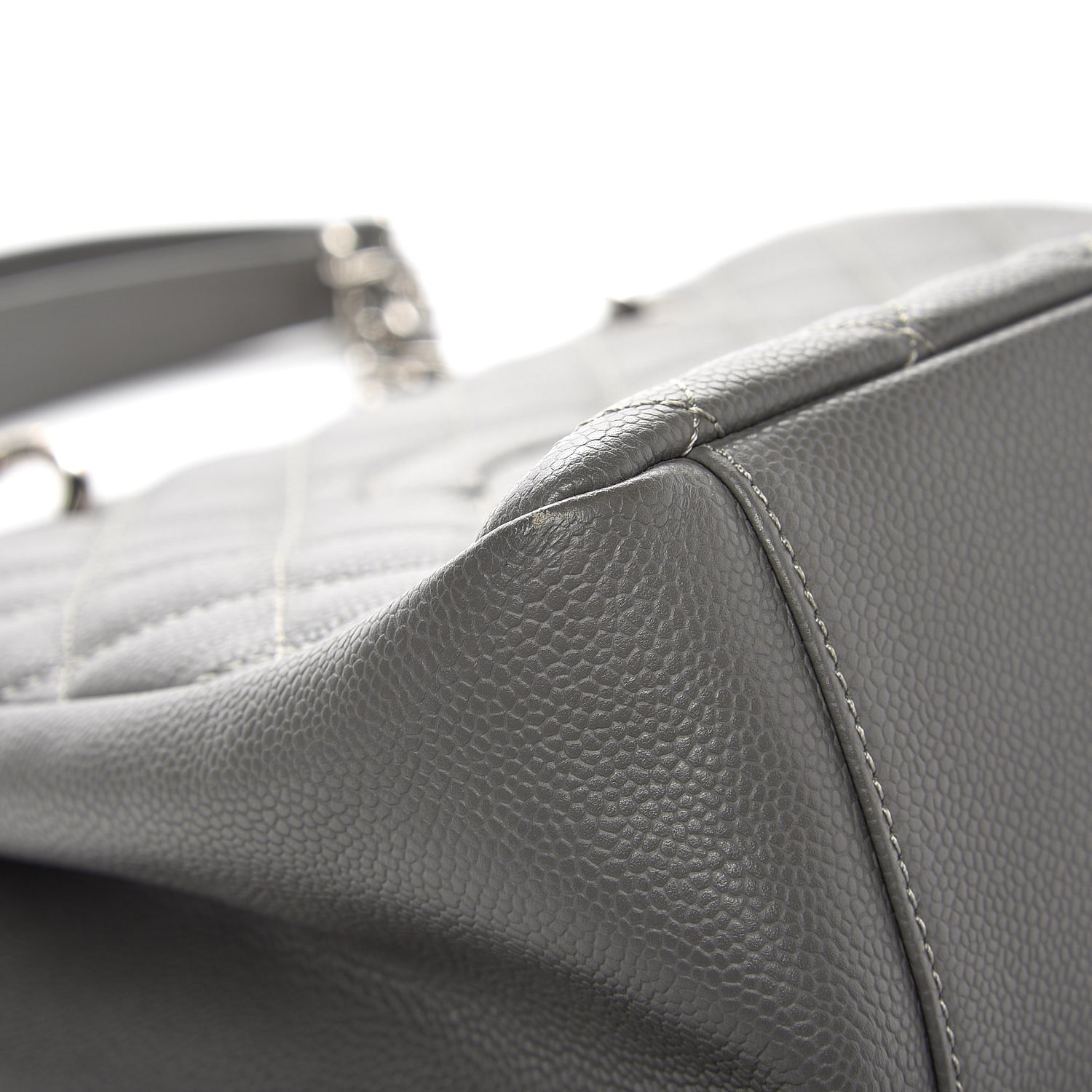 Chanel Caviar Quilted Grand Shopping Tote GST Grey 8 of 9