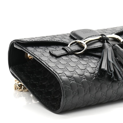 Gucci Microguccissima Mini Emily Shoulder Bag Black 10 of 11
