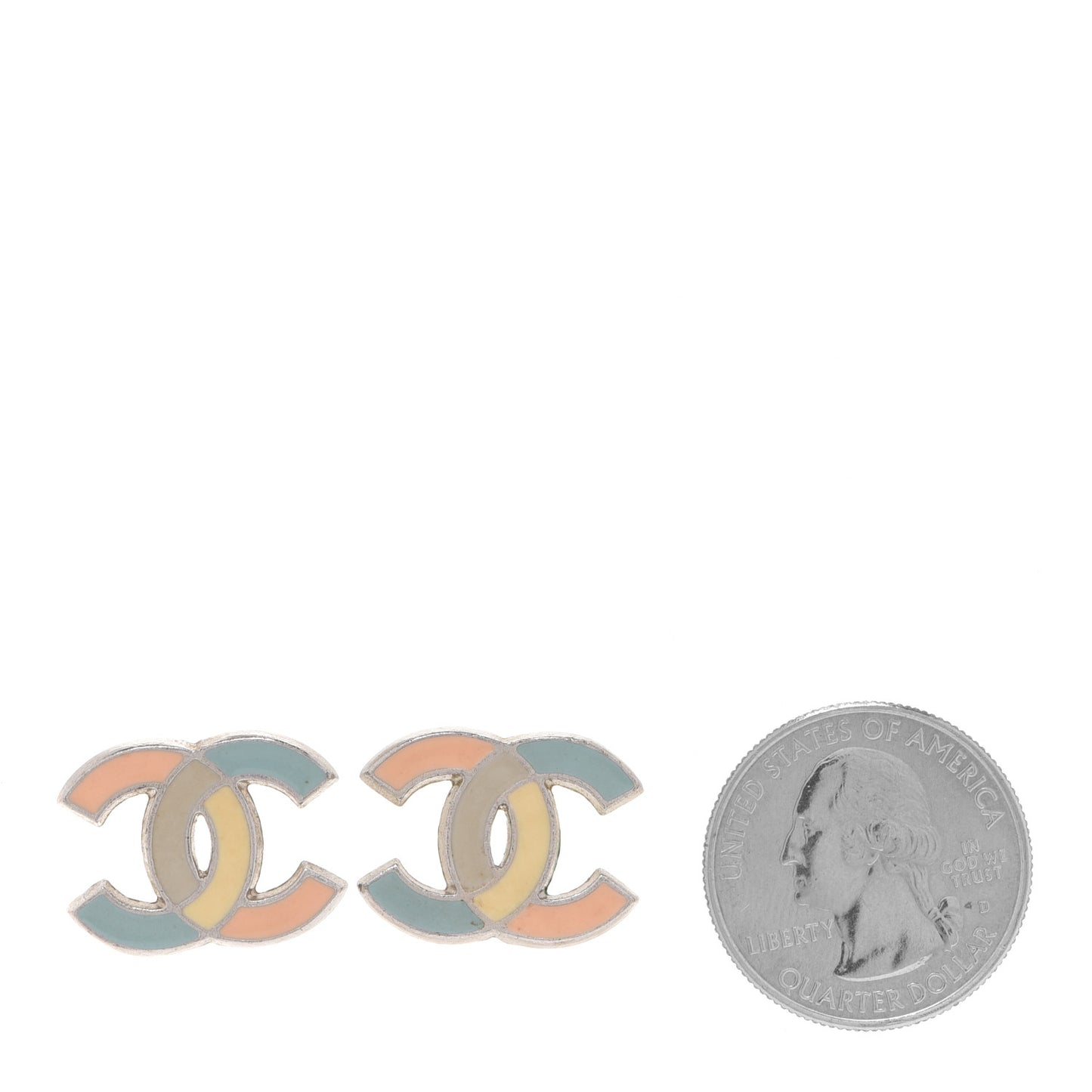Enamel CC Earrings Multicolor