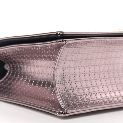 Christian Dior Metallic Patent Micro-Cannage Medium Diorama Flap Bag Pink 9 of 11